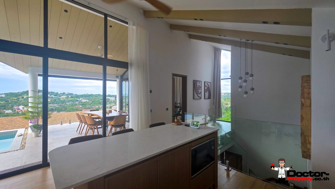 3 Bedroom Pool Villa with Partial Sea View in Plai Laem, Koh Samui – For Sale